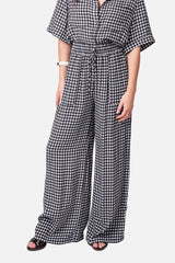 UNE PIECE Palazzo Pants in Black Gingham
