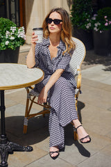 UNE PIECE Palazzo Pants in Black Gingham