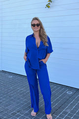 UNE PIECE Palazzo Pants in Cobalt Blue