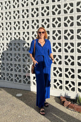 UNE PIECE Palazzo Pants in Cobalt Blue