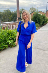 UNE PIECE Palazzo Pants in Cobalt Blue