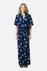 UNE PIECE-Palazzo Pants FREESIA SILHOUETTE NAVY