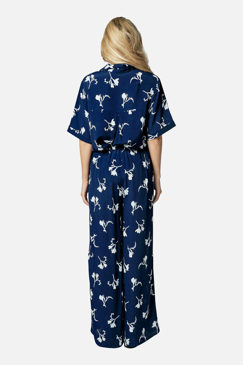 UNE PIECE-Palazzo Pants FREESIA SILHOUETTE NAVY