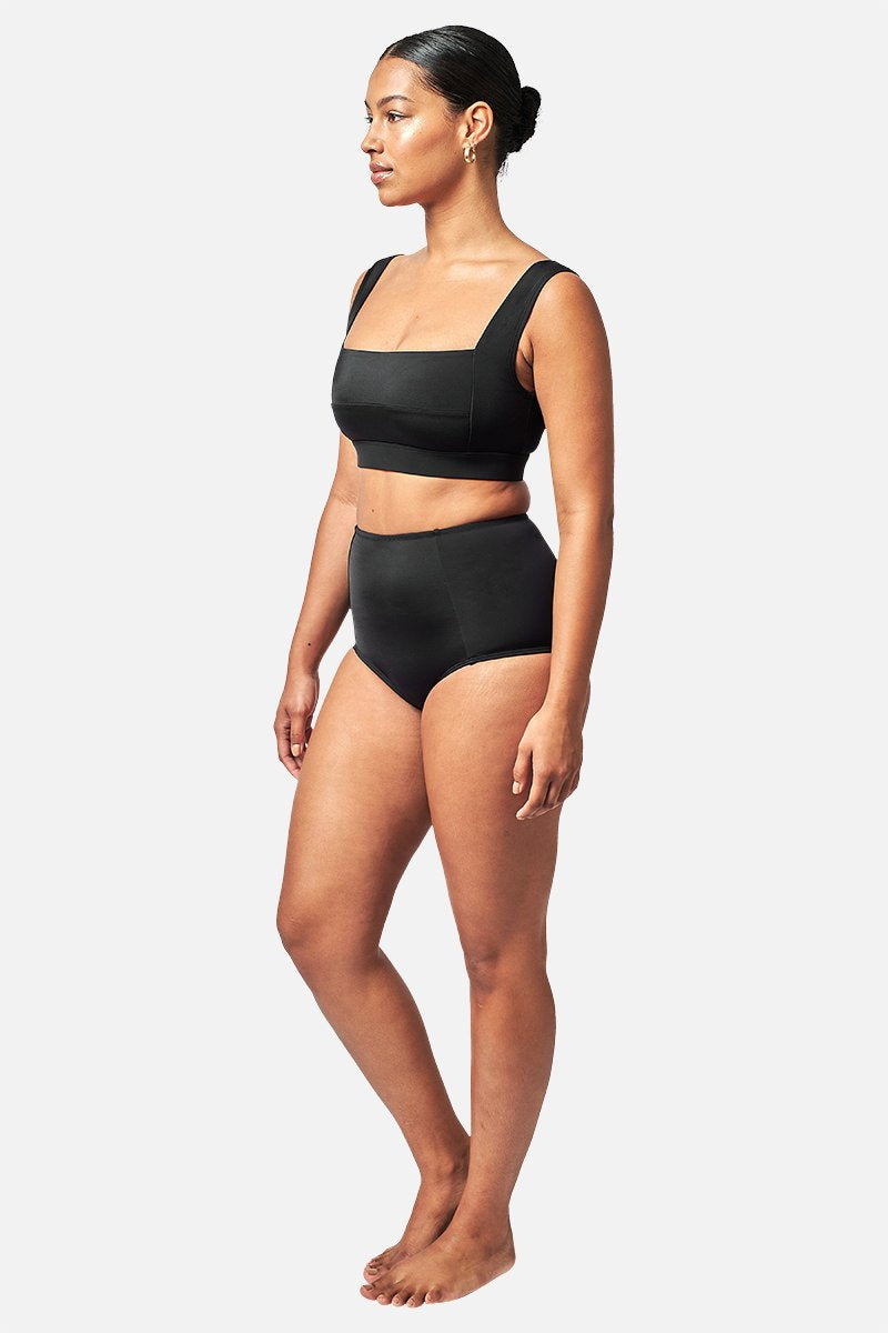 UNE PIECE-[Sample] Never Say Never High-Waisted Bikini Bottom BLACK