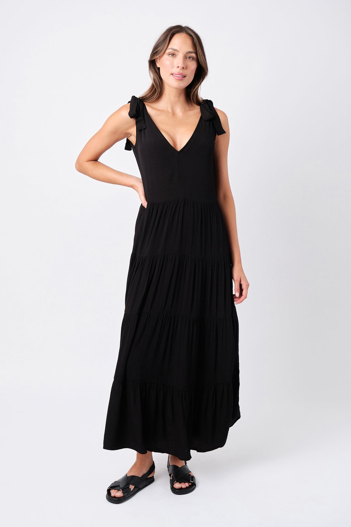 ワンピース AREA Woman Dress Black 2401D22184 BLACK Z SUPPLY Women's Beachside Dress, Black, S at Amazon Women's