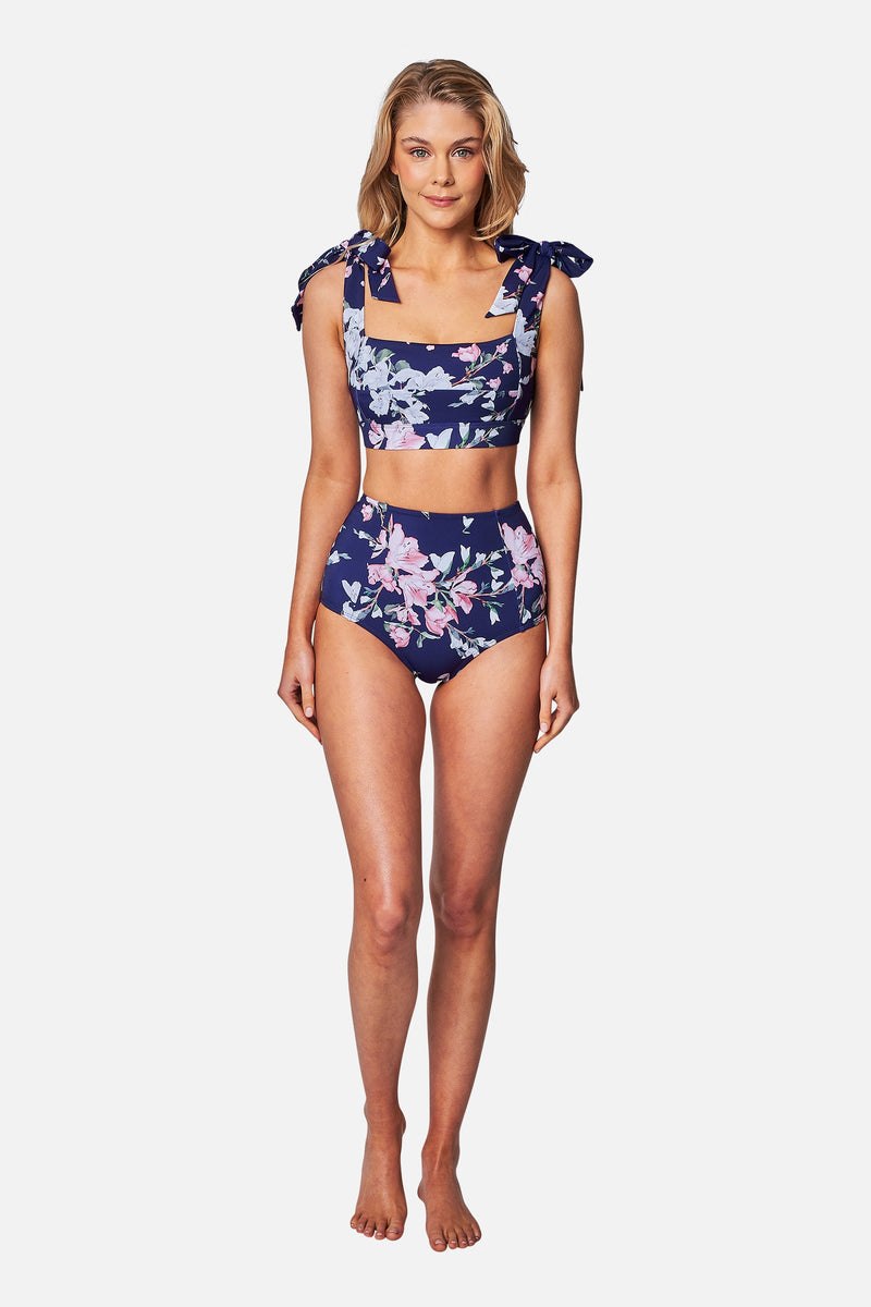 UNE PIECE-Classic Square Neck Bikini Bralette BAUHINIA NAVY