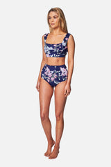 UNE PIECE-Classic Square Neck Bikini Bralette BAUHINIA NAVY